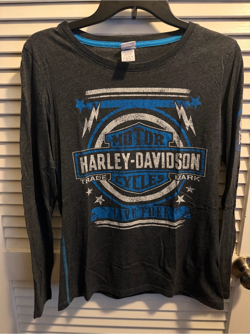 Smoky Mountains Harley-Davidson Black and Blue Women's Jeans Med